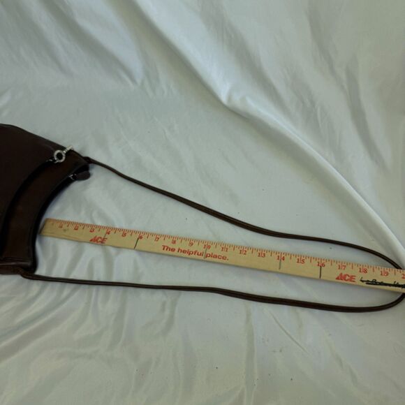 FOSSIL Vintage Baguette Purse Leather Brown Y2K Crossbody Bag Key Classic - Picture 11 of 14